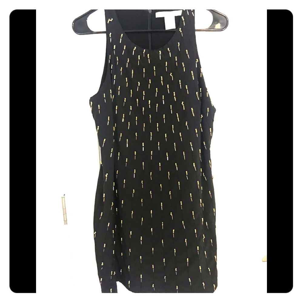 Black high neck cocktail dress
